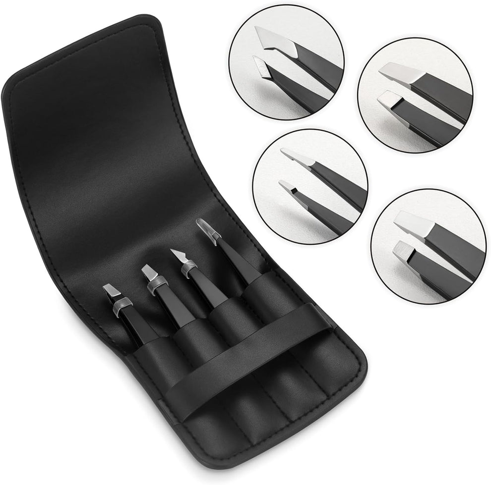 Tweezers Set – Precision Stainless Steel for Eyebrows & Hair Removal