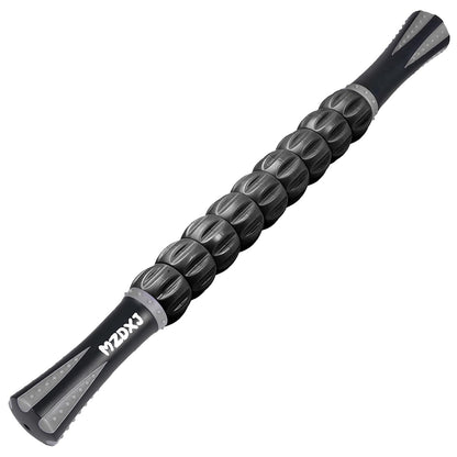 Muscle Roller Massage Roller Stick for Athletes, Help Reducing Muscle Soreness Cramping Tightness Leg Arms Back Calves Muscle Massager（Purple Black- 18 inch）