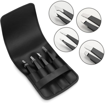 Tweezers Set – Precision Stainless Steel for Eyebrows & Hair Removal