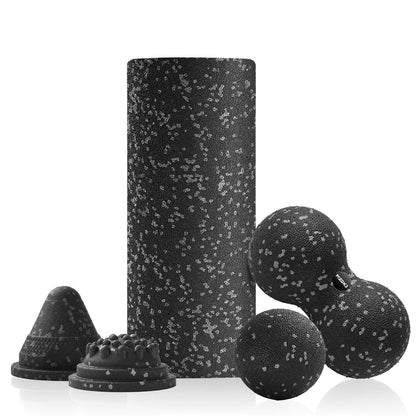 Muscle Roller Massage Roller Stick for Athletes, Help Reducing Muscle Soreness Cramping Tightness Leg Arms Back Calves Muscle Massager（Purple Black- 18 inch）